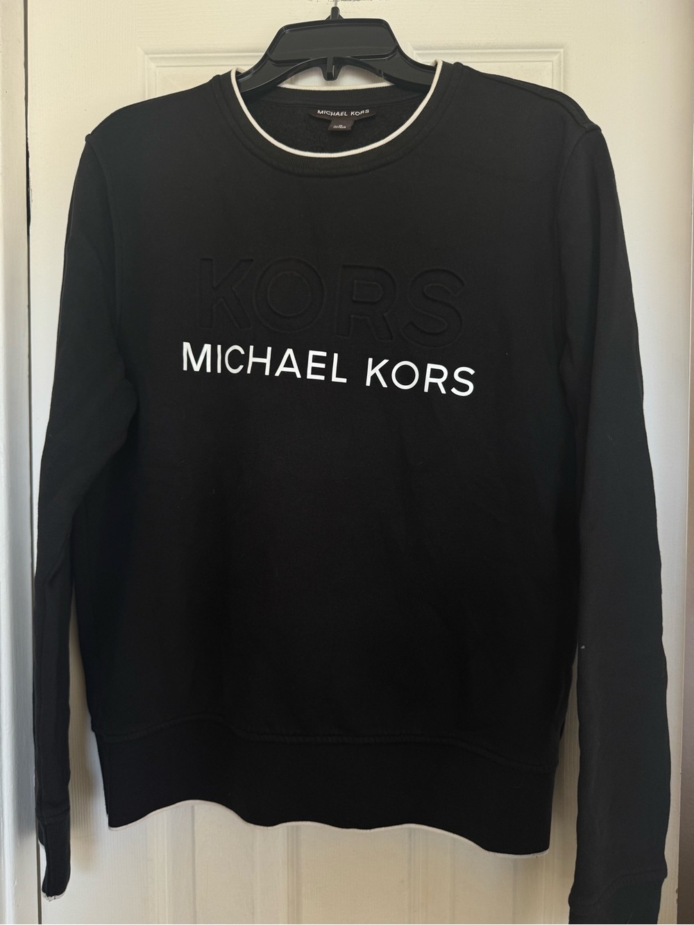 Michael Kors Black Crewneck Sweatshirt with White Logo